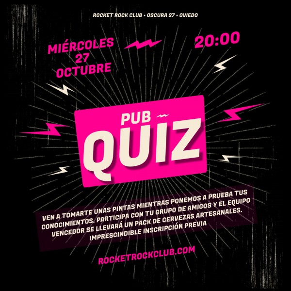 PUB QUIZ 27OCT